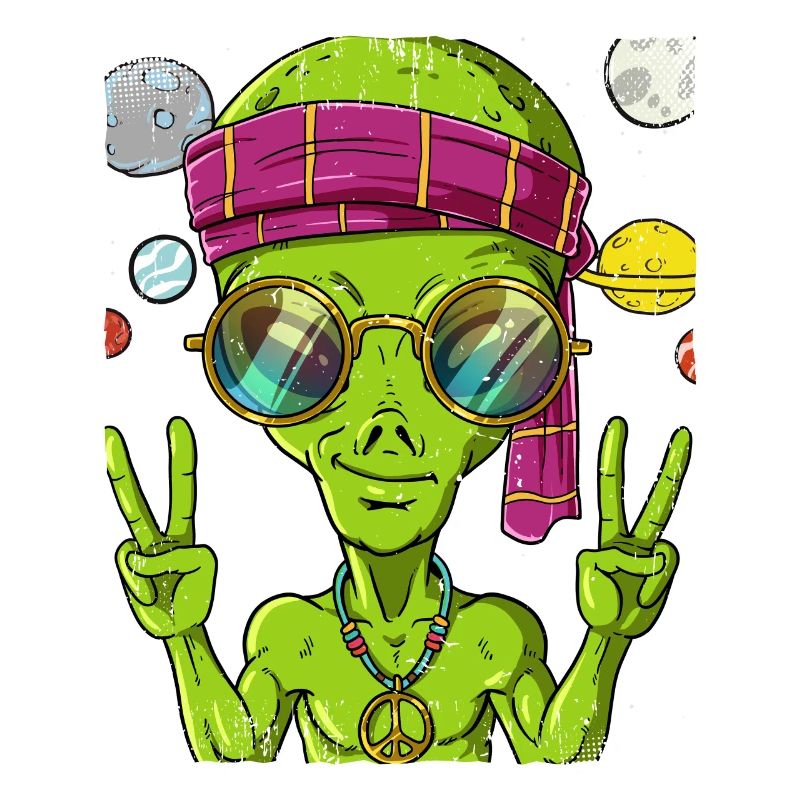 Space Alien Hippie Psychedelic