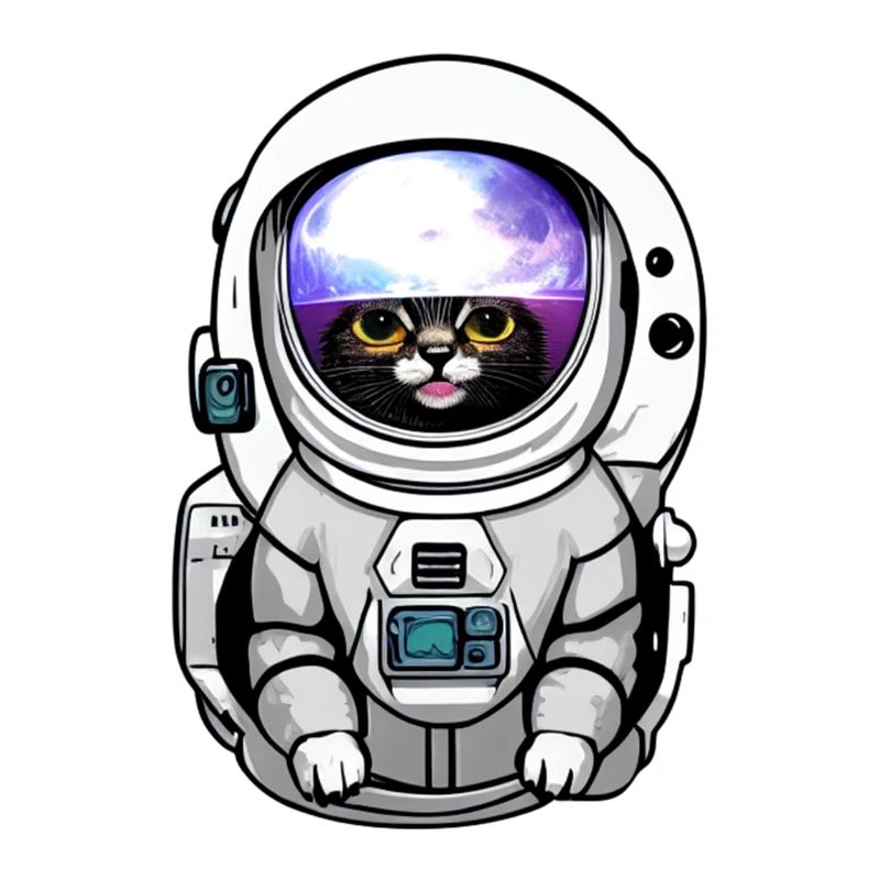chat astronaute dans l espace
