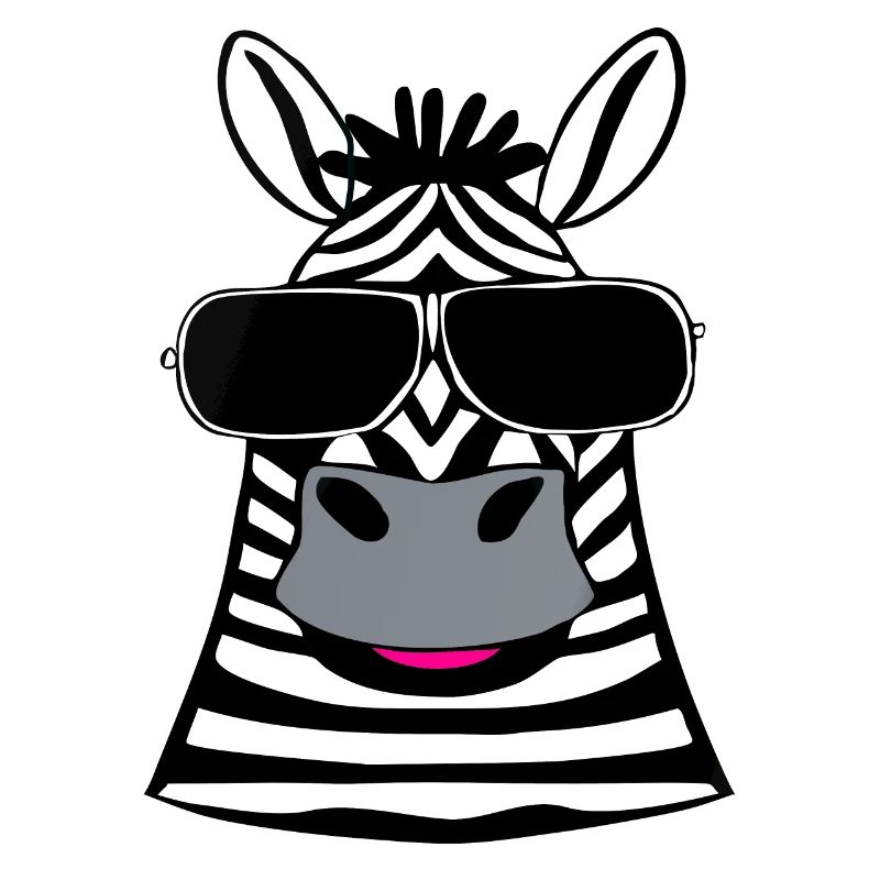 Zebra mit Sonnenbrille