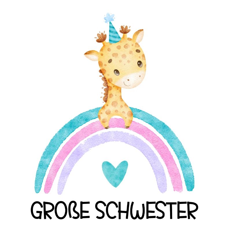 Große Schwester - Süße Giraffe Herz