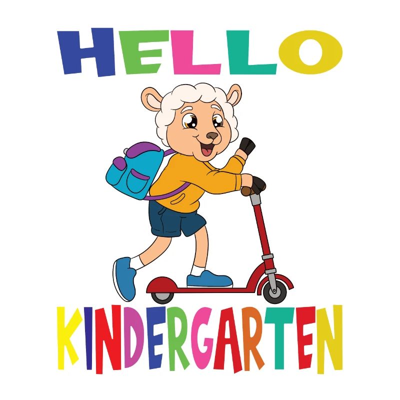 Hello Kindergarten Sheep With Scooter
