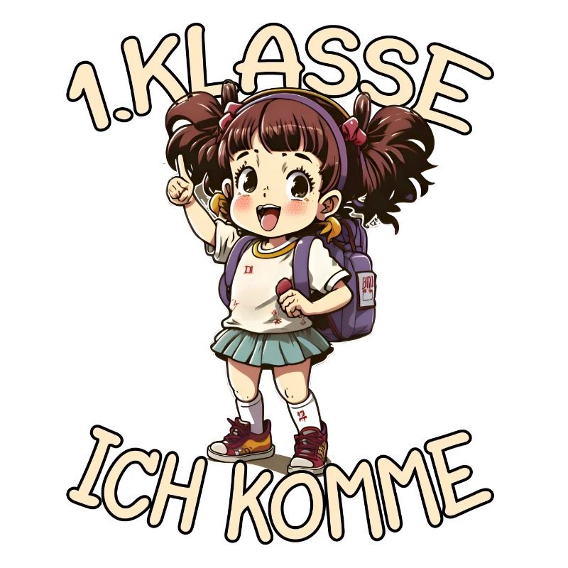 1. Klasse Ich komme Einschulung Mädchen