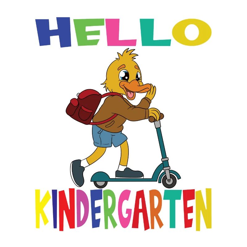 Hello Kindergarten Duck With Scooter