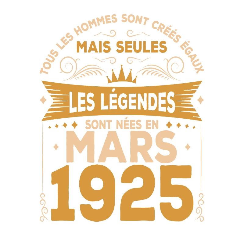 Mars 1925 Anniversaire Idée Cadeau Vintage 1925