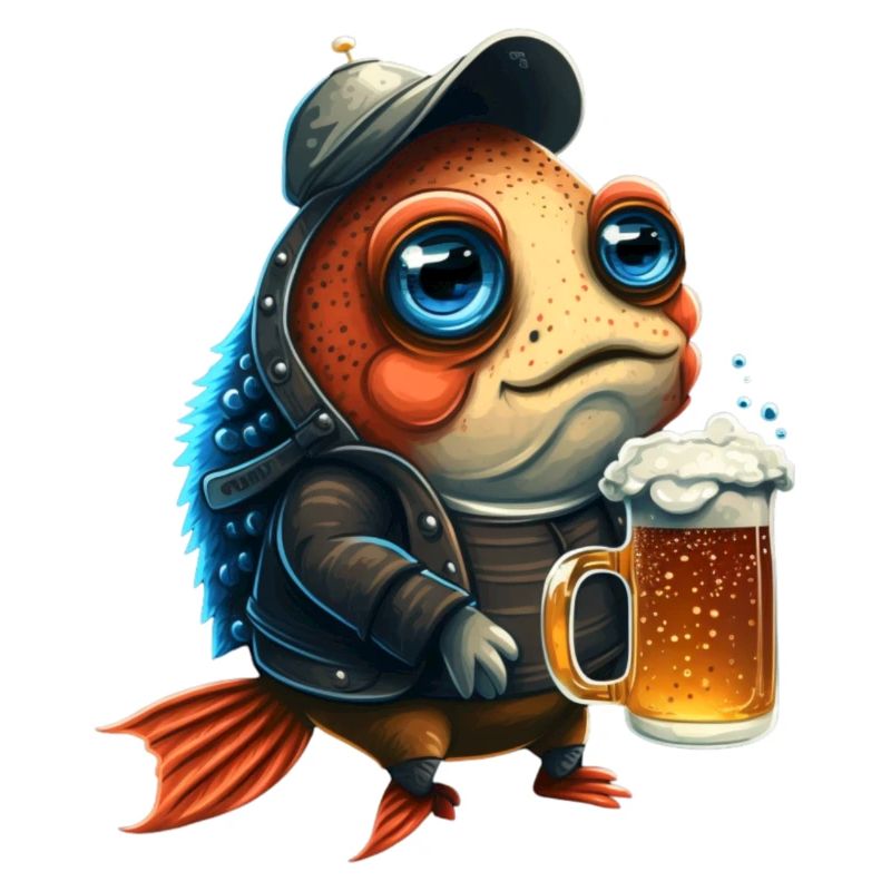 Süßer Goldfisch Mit Bier