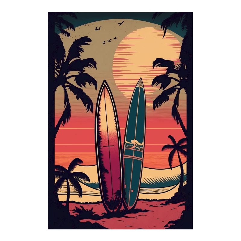 Surfen im Retro-Stil