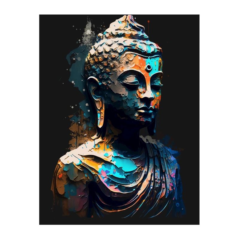 Abstrakte Buddha-Statue