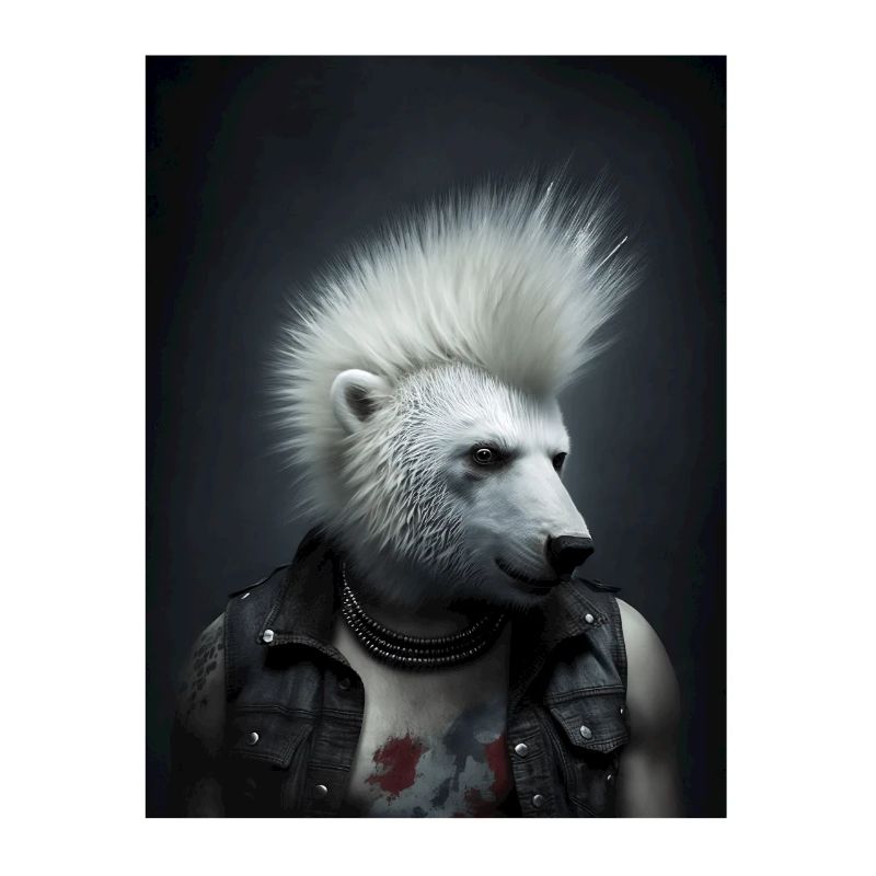 Cooler Punk Eisbär