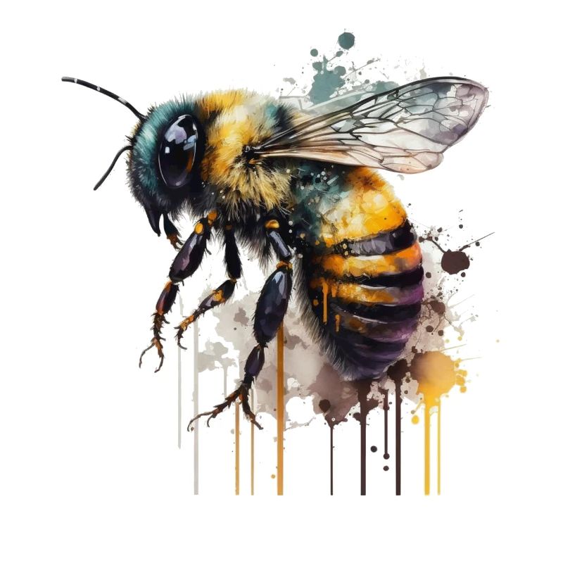 Bee Gift Art Beekeeper Artwork Animal Animals