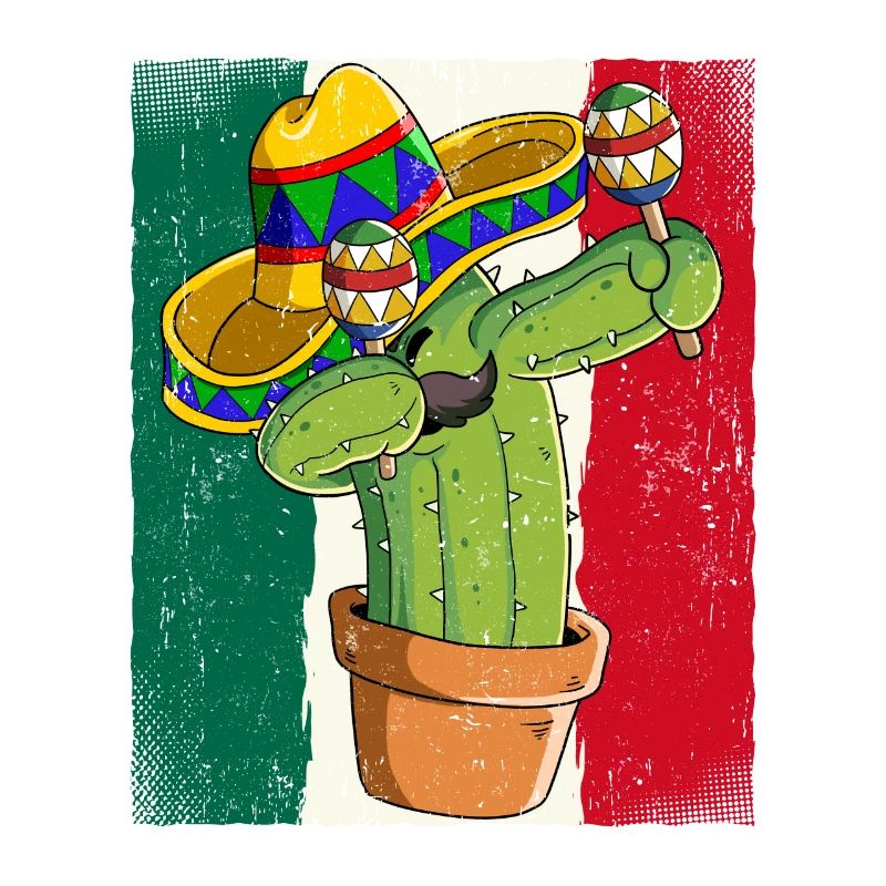 Dabbing Cactus mexicain Cinco de Mayo