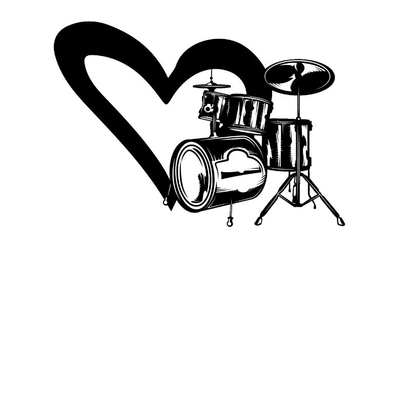 Heart Drum Set Drumming Instrument Drummer Drum Pl