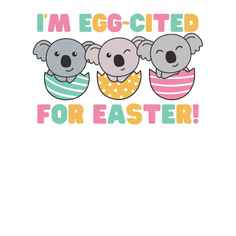 sweet koalas for Easter with Easter eggs koala