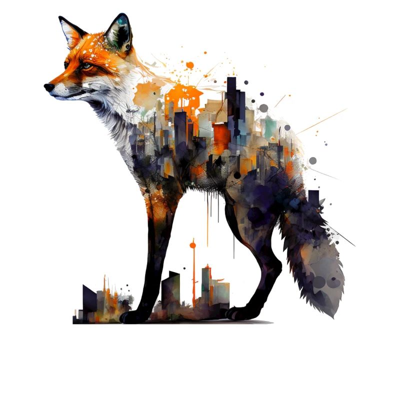 Fox Artwork Art Foxes Animals Gift Zoo