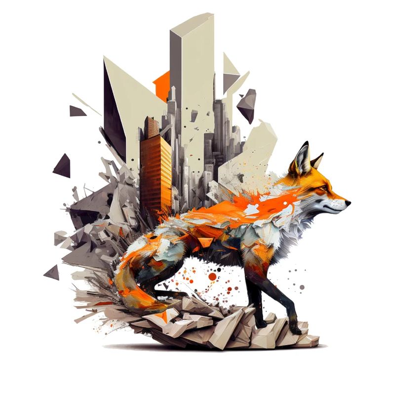 Fox Artwork Art Foxes Animals Gift Zoo