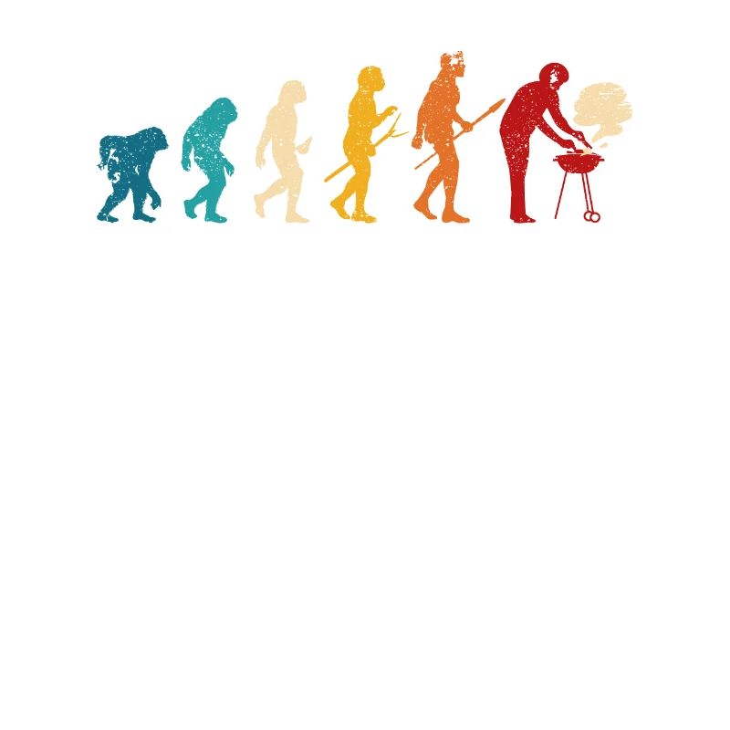 Grillen Evolution des Menschen BBQ Grill Barbeque