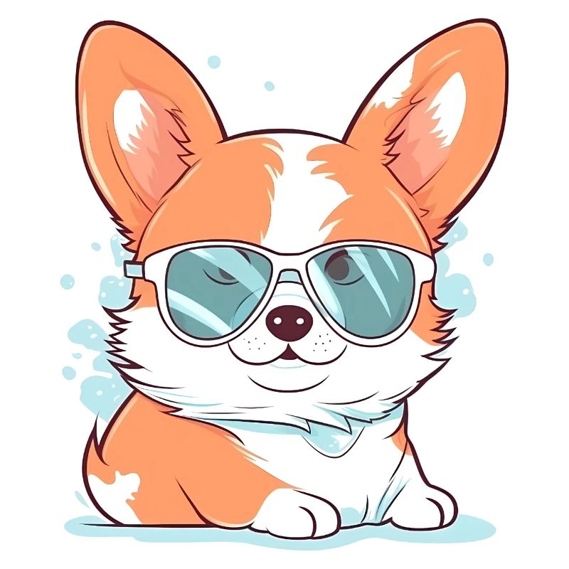 Corgi with sunglasses
