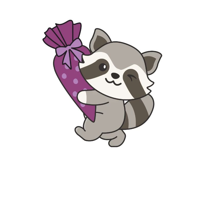 bye bye kindergarten hello school raccoon