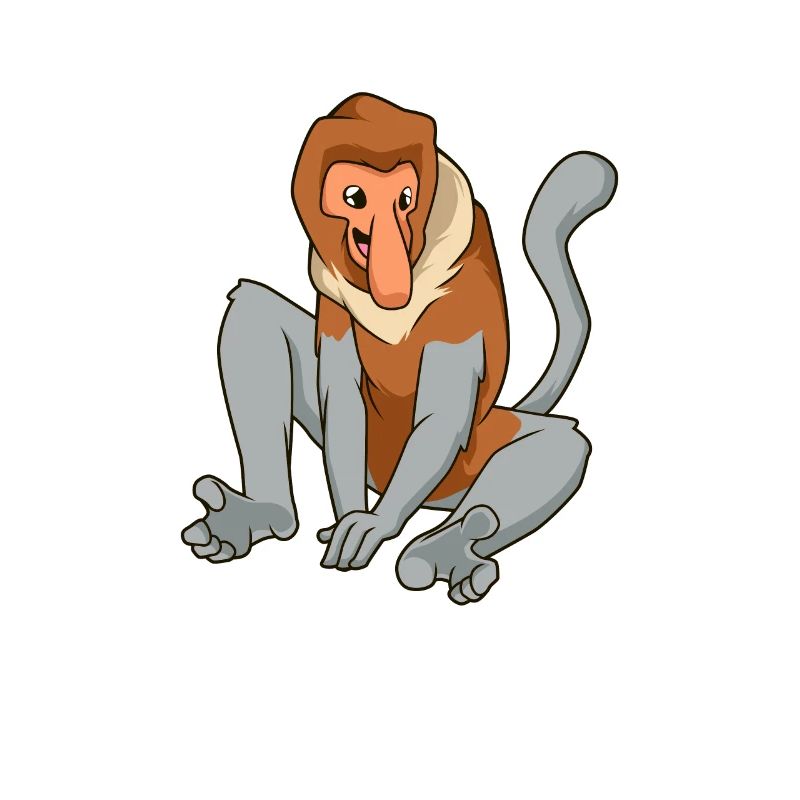 Kawaii proboscis monkey