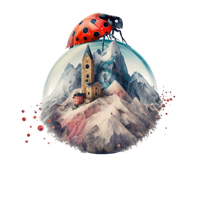 Ladybug Art Gift Insects Mountains