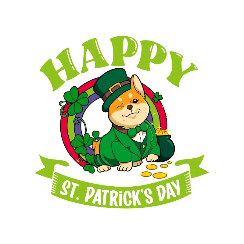 St Patricks Corgi - Happy St Patricks Day