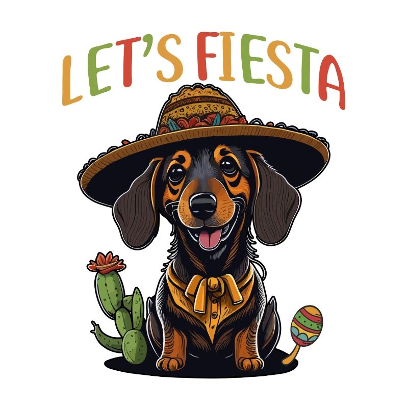 Teckel Cinco de Mayo Let's Fiesta