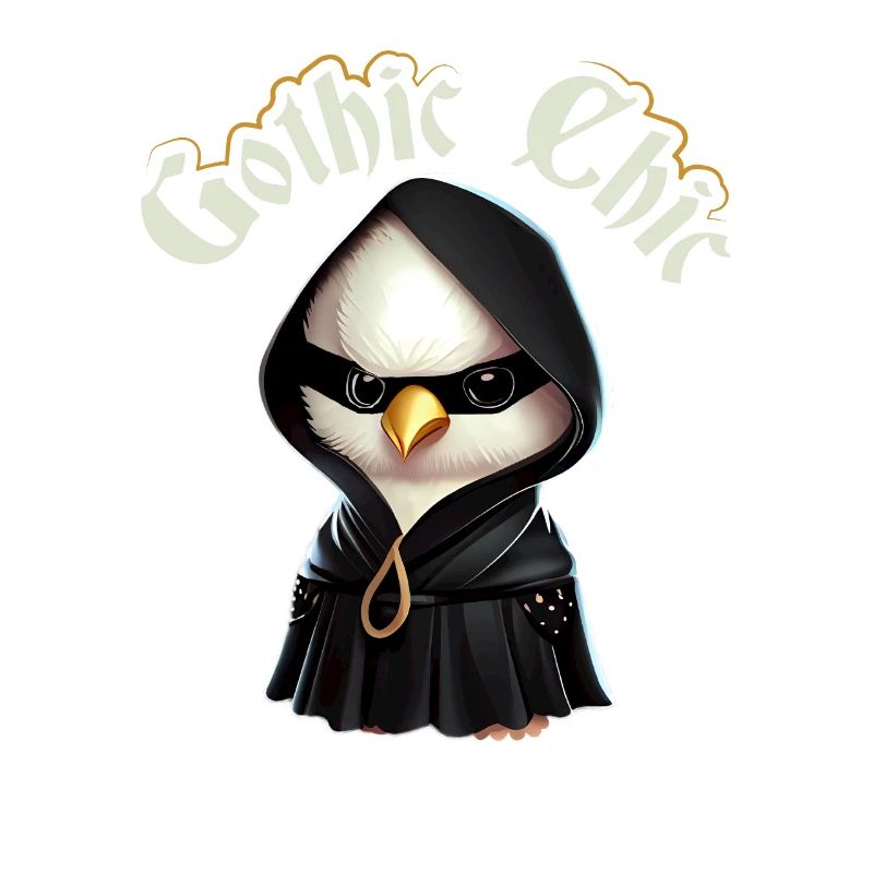 Gothic Chic Emo Chicken, Funny Death Metal Goth