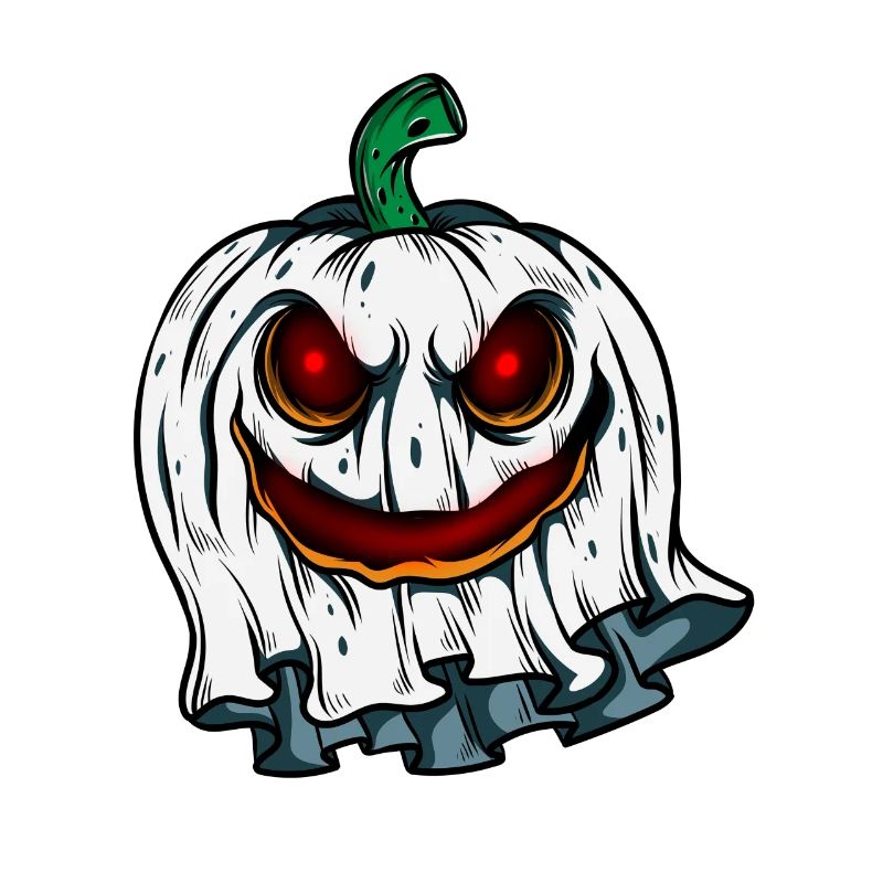 Ghost Pumpkin Glowing Skeleton Halloween