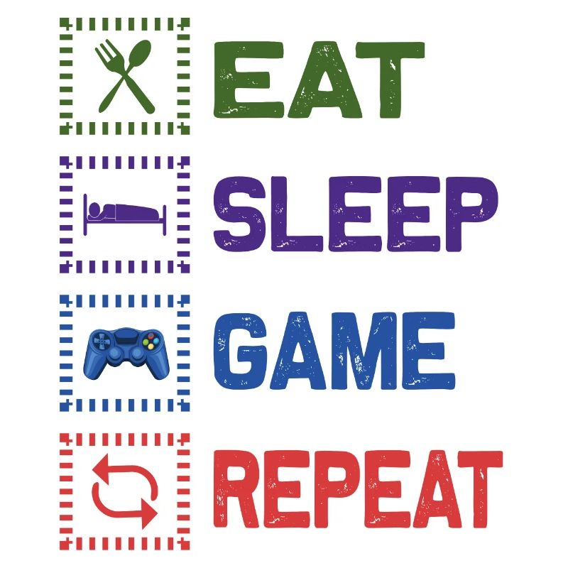 Eat Sleep Game Repeat Design