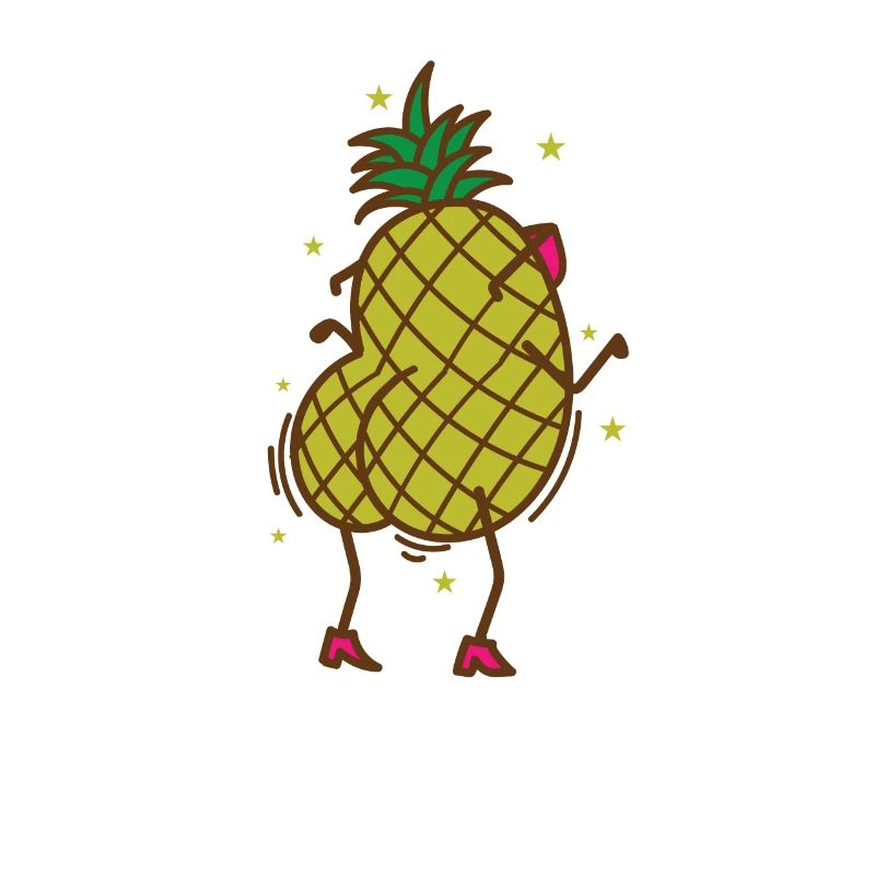 Pineapple dancing tropical sweet fruit