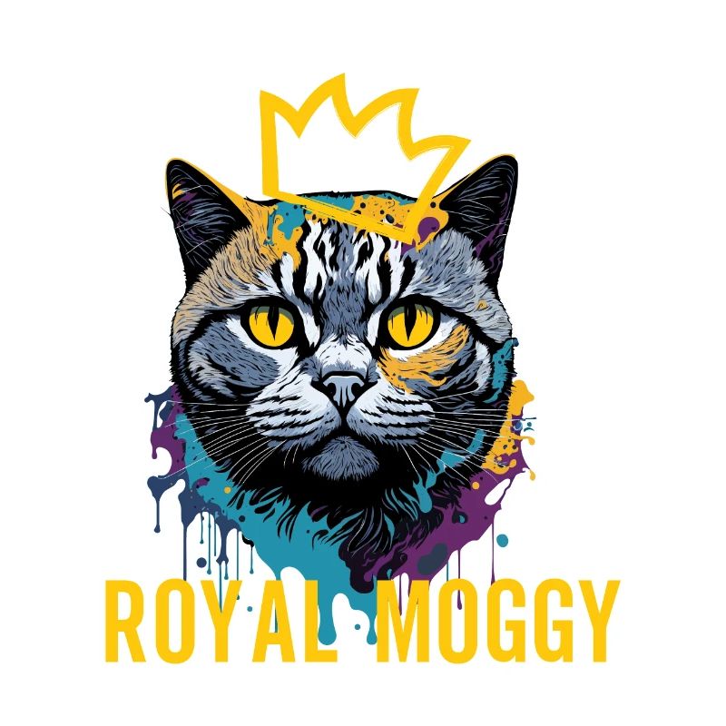 Splash Art Royal British Moggy Expression Design