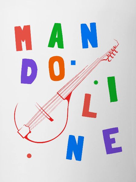 Mandoline - Bunte Buchstaben
