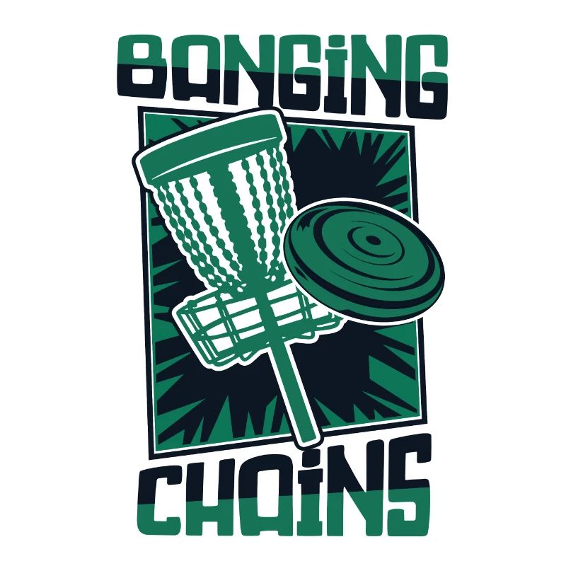 Banging Chains Korb Scheibe Disc Golfer Spieler
