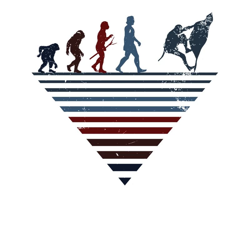 Menschliche Evolution - Vintage -Klettern