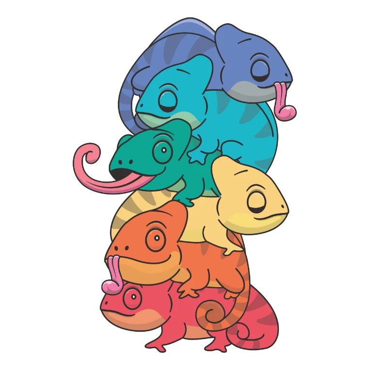 Rainbow Flag Pride LGBTQ Mignon Caméléon Pile