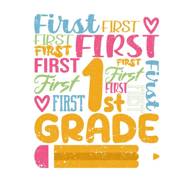 Équipe de typographie de l’enseignant de 1ère année de la première année