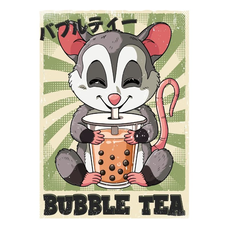 Boba Tea Opossum Bubble Tea
