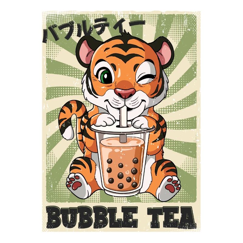 Boba Tea Tiger Bubble Tea