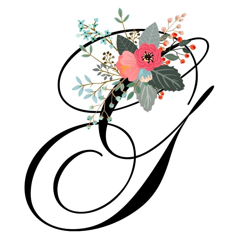 Lettre g fleuris