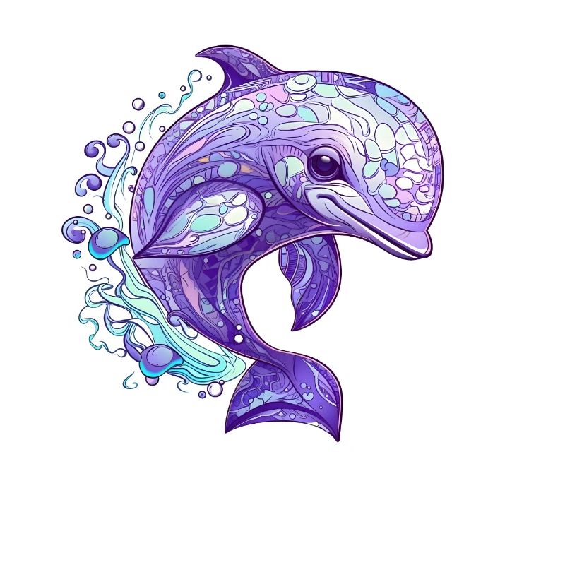 Fröhlicher Delfin