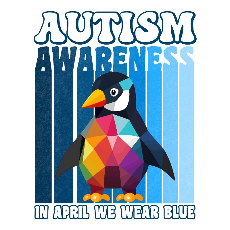 Autism Awareness Penguin