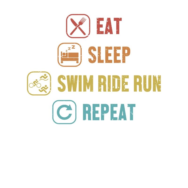 Manger dormir Natation Course Course Répéter l’entraînement des triathlètes