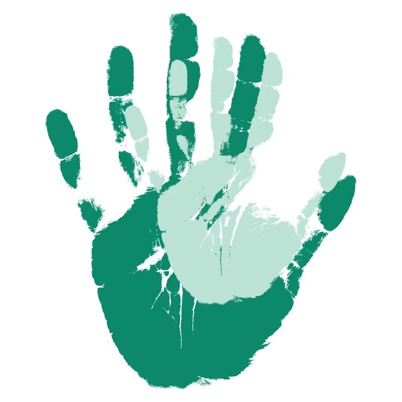 Hand in Hand abdruck Eltern mit Kind Geschenk