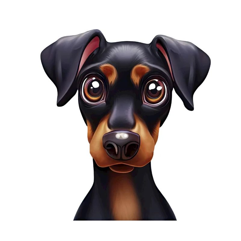 Charming Doberman Pinscher Art