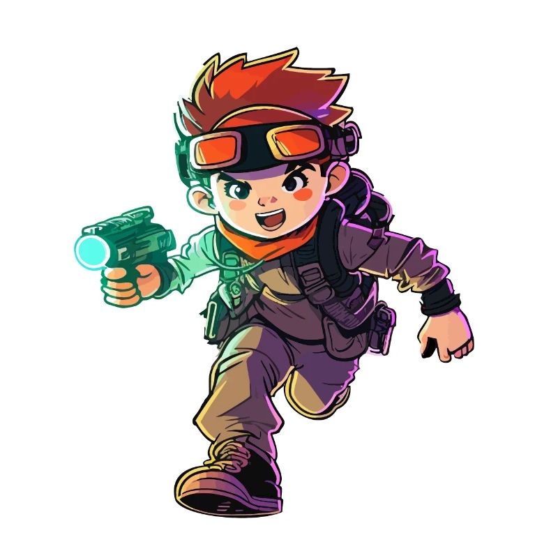 Cool Laser Tag Pro Illustration & Action Graphic