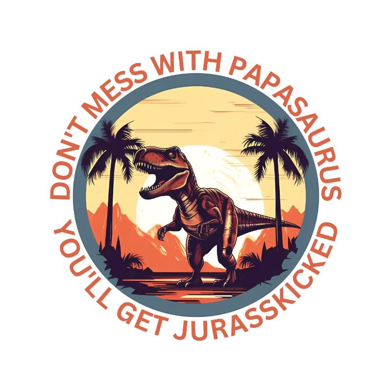Drôle Papa Papasaurus Dino Dinosaur Cadeau