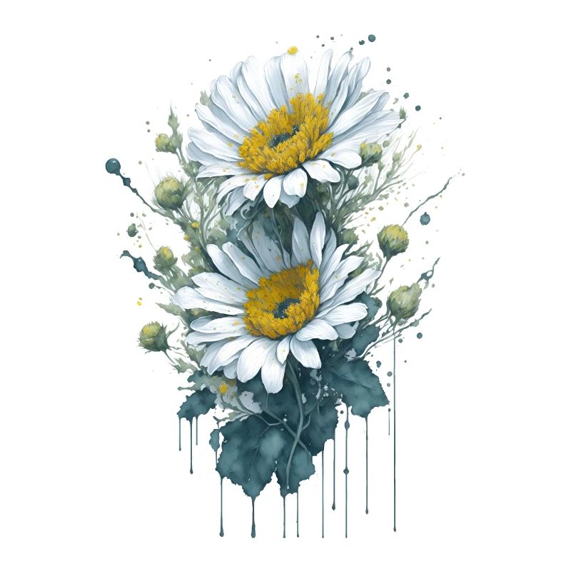 Aquarell Gänseblümchenblume
