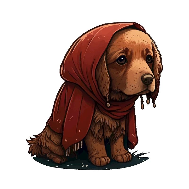 Chien mignon et triste