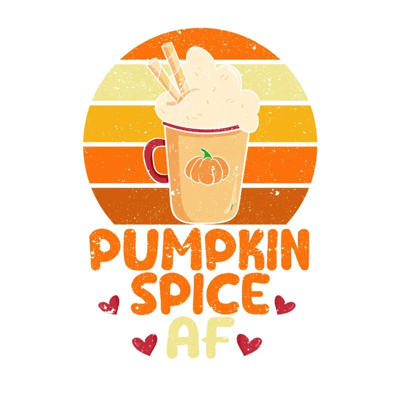 Pumpkin Spice AF Retro Herbst Herbst Kaffee Thanks