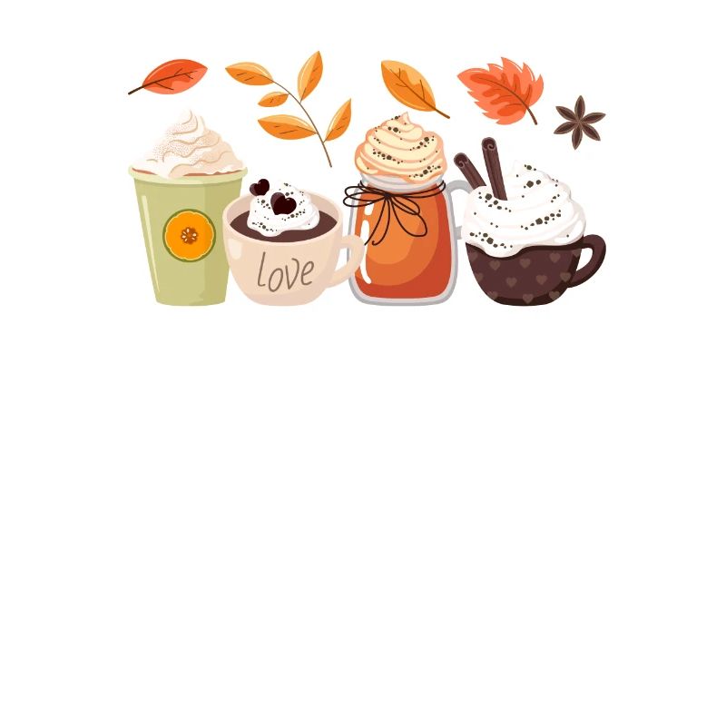 Herbst Kaffee Pumpkin Spice Latte Herbstblätter