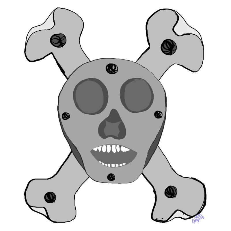Skeleton 1st alloy in titanium d a human being